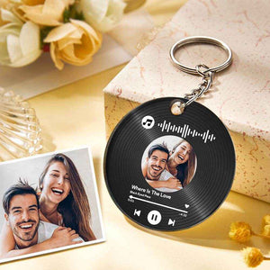 Custom Music Song Keychains – Scannable Music Code Acrylic Gifts for Couples - Customise Now
