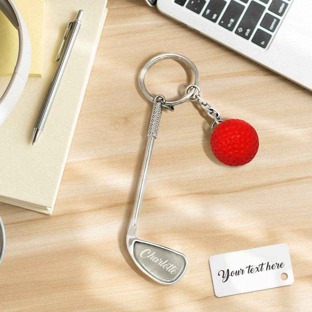 Personalized Golf Club & Ball Keychain – Custom Name Gift for Golf Lovers - Customise Now