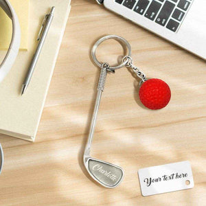 Personalized Golf Club & Ball Keychain – Custom Name Gift for Golf Lovers - Customise Now