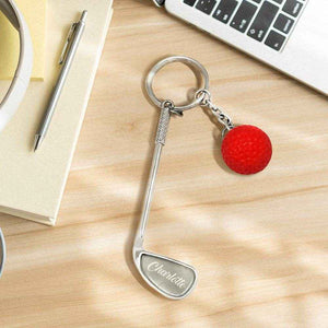 Personalized Golf Club & Ball Keychain – Custom Name Gift for Golf Lovers - Customise Now