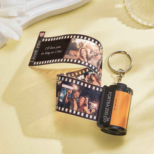 Retro Film Roll Keychain – Custom Picture Keychain for Special Memories - Customise Now