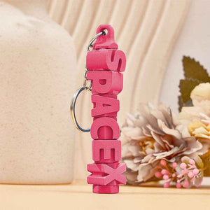 3D Printed Personalized Name Keychain – Custom Colorful Key Ring - Customise Now