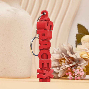 3D Printed Personalized Name Keychain – Custom Colorful Key Ring - Customise Now