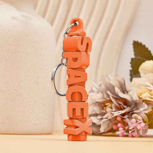 3D Printed Personalized Name Keychain – Custom Colorful Key Ring - Customise Now