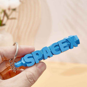 3D Printed Personalized Name Keychain – Custom Colorful Key Ring - Customise Now