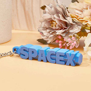 3D Printed Personalized Name Keychain – Custom Colorful Key Ring - Customise Now