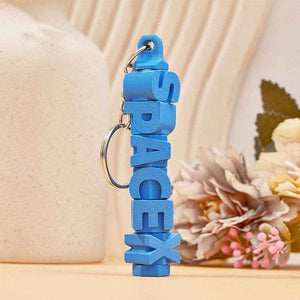 3D Printed Personalized Name Keychain – Custom Colorful Key Ring - Customise Now