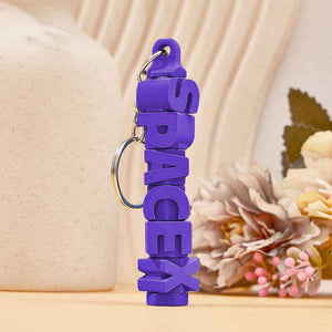 3D Printed Personalized Name Keychain – Custom Colorful Key Ring - Customise Now