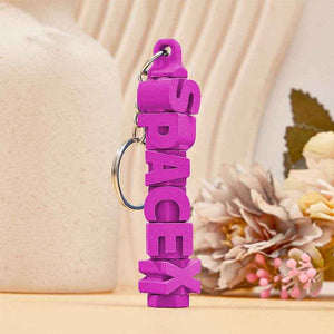 3D Printed Personalized Name Keychain – Custom Colorful Key Ring - Customise Now