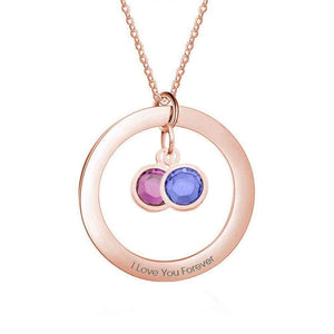 Personalized Birthstone Necklace – Custom Jewelry with 1–4 Stones - Customise Now