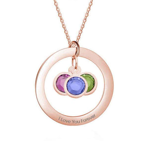 Personalized Birthstone Necklace – Custom Jewelry with 1–4 Stones - Customise Now