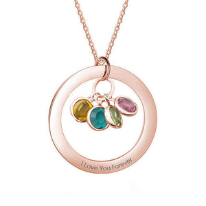 Personalized Birthstone Necklace – Custom Jewelry with 1–4 Stones - Customise Now
