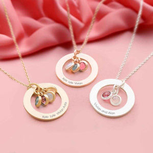 Personalized Birthstone Necklace – Custom Jewelry with 1–4 Stones - Customise Now