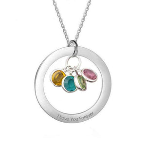 Personalized Birthstone Necklace – Custom Jewelry with 1–4 Stones - Customise Now