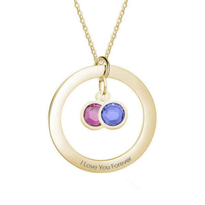 Personalized Birthstone Necklace – Custom Jewelry with 1–4 Stones - Customise Now