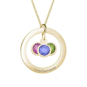 Personalized Birthstone Necklace – Custom Jewelry with 1–4 Stones - Customise Now