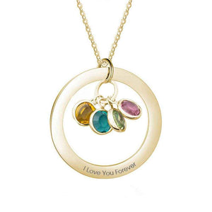 Personalized Birthstone Necklace – Custom Jewelry with 1–4 Stones - Customise Now