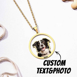 Personalized Pet Photo Necklace – Custom Jewelry Gift for Pet Lover - Customise Now