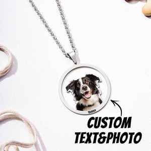 Personalized Pet Photo Necklace – Custom Jewelry Gift for Pet Lover - Customise Now