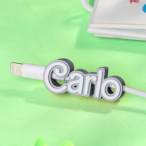 Personalized 3D Printed Name Cable Holder – Custom Mobile Phone Accessory - Customise Now