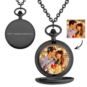 Custom Photo Pocket Watch – Personalized Engravable Gift for Him - Customise Now