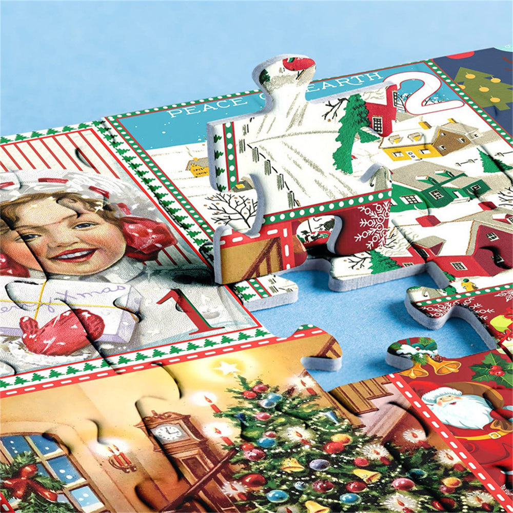 Advent Calendar Christmas Jigsaw Puzzle – 24 Boxes Countdown Puzzle
