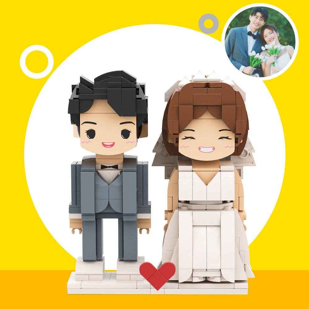 Personalized Wedding Couple Brick Figures – Custom Mini Block Set for Newlyweds - Customise Now