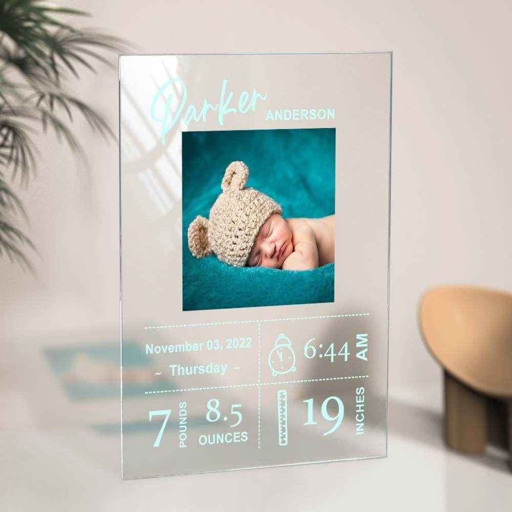 Personalized Baby Birthday Photo Plaque – Custom Keepsake Gift - Customise Now