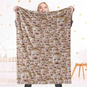 Custom Face Collage Blanket – Soft & Cozy Personalized Photo Throw - Customise Now
