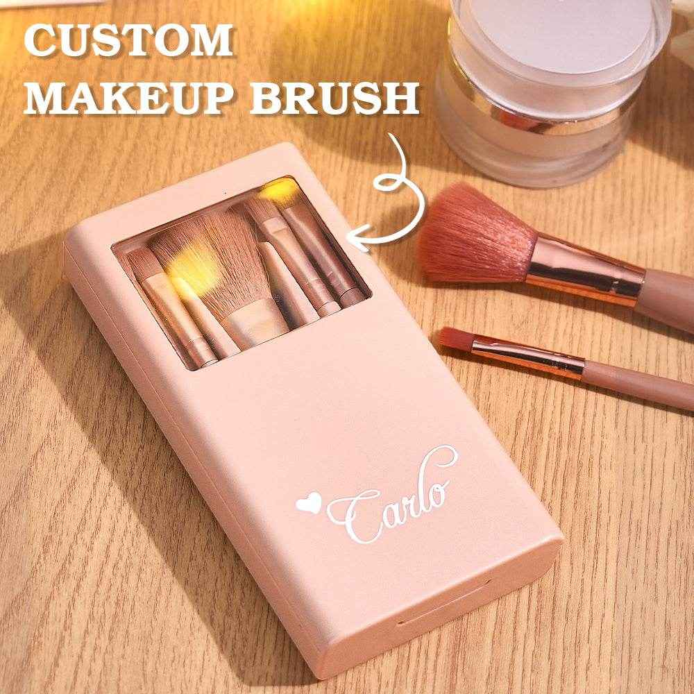 Personalized Engraved Makeup Brush Set – Custom Beauty Gift for Her - Customise Now