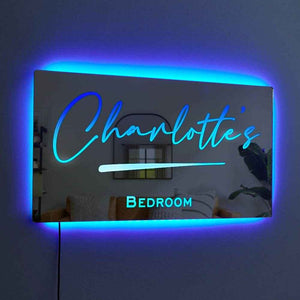 Personalized Name Mirror – Custom Light-Up LED Mirror - Customise Now