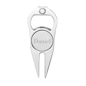 Custom Name Golf Ball Marker & Bottle Opener – Personalized Multipurpose Golf Divot Tool - Customise Now