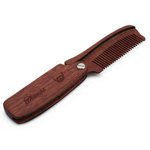 Personalized Wooden Beard Comb – Custom Text Engraved Grooming Tool - Customise Now