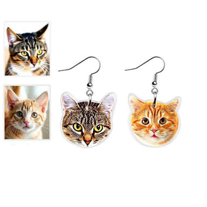 Personalized Pet Portrait Earrings – Custom Cat & Dog Jewelry Gift for Animal Lovers - Customise Now