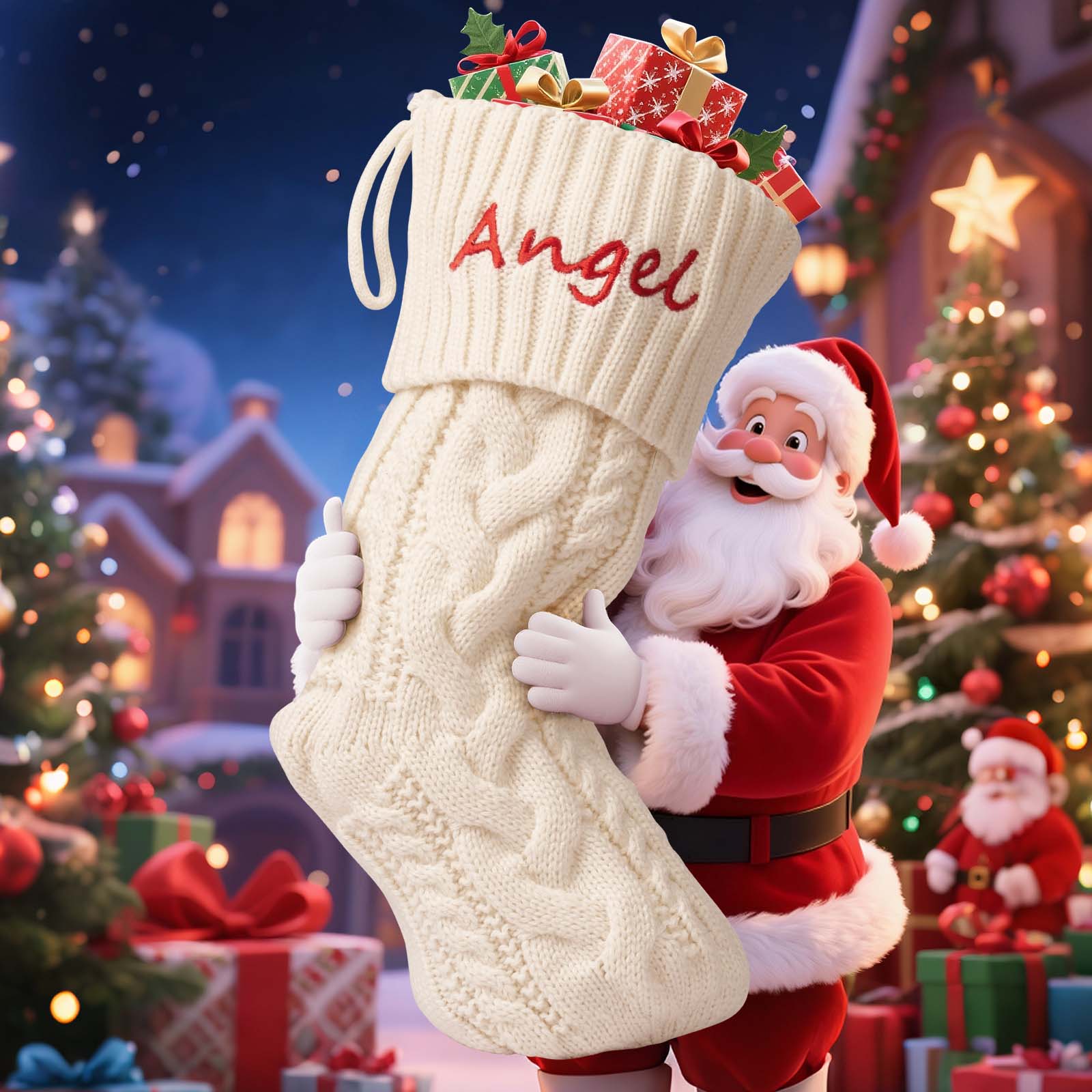 Personalized Christmas Stocking – Custom Embroidered Holiday Décor