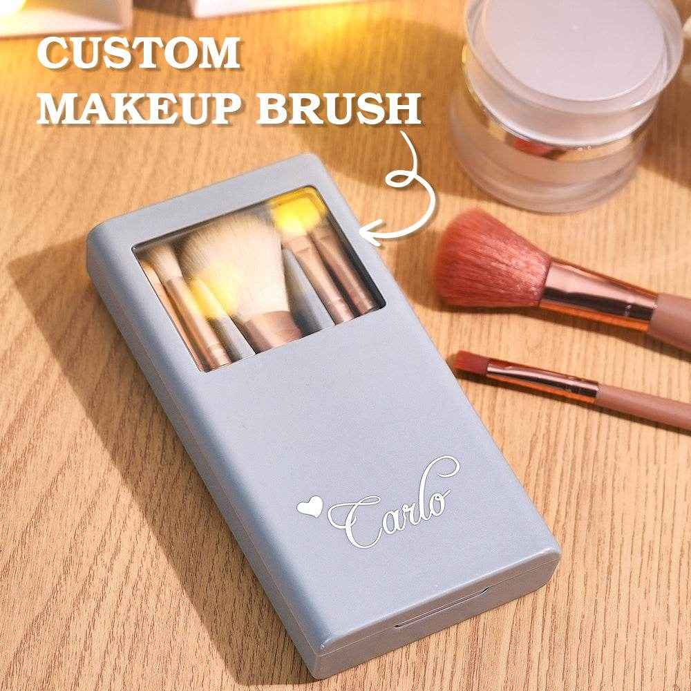 Personalized Engraved Makeup Brush Set – Custom Beauty Gift for Her - Customise Now
