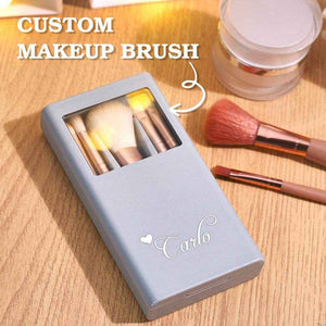 Personalized Engraved Makeup Brush Set – Custom Beauty Gift for Her - Customise Now