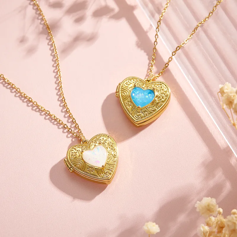Custom Photo Openable Necklace Trendsetting Love Heart Box Pendant GIft for Women