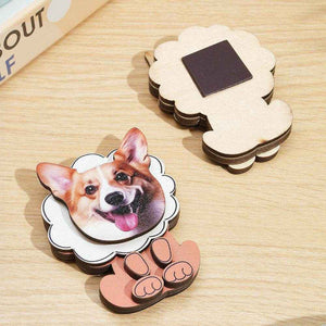 Custom Pet Fridge Magnet – Personalized Fun Cat & Dog Portrait Magnet - Customise Now