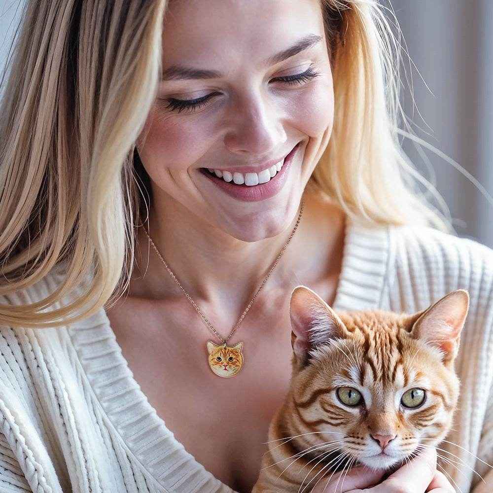 Personalized Pet Portrait Necklace – Custom Jewelry Gift for Pet Lovers - Customise Now