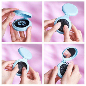 Personalized Cushion Mirror Comb – Custom Foldable Mirror with Name - Customise Now