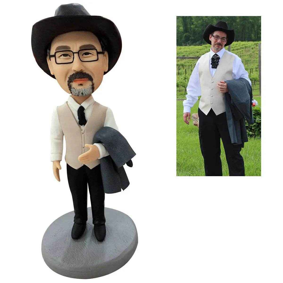 Customizable Bobblehead Figure – Engraved Text & Full Body Customization - Customise Now