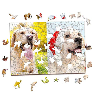 Personalized Wooden Jigsaw Puzzle – Custom Animal Shape Puzzle Gift - Customise Now