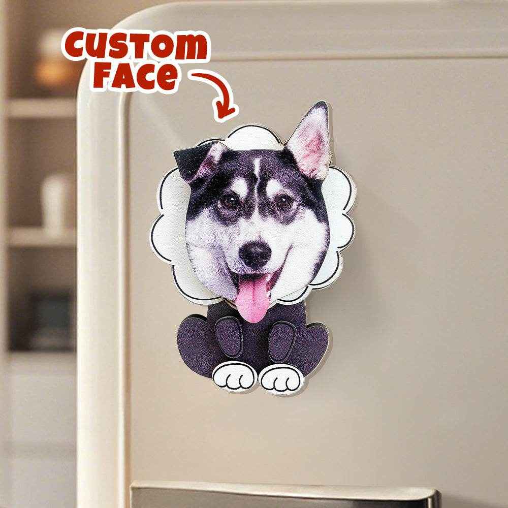 Custom Pet Fridge Magnet – Personalized Fun Cat & Dog Portrait Magnet - Customise Now