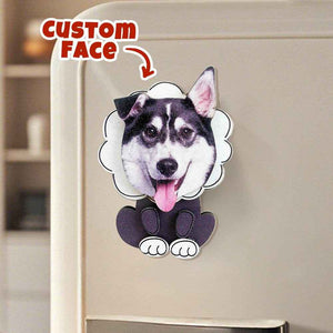 Custom Pet Fridge Magnet – Personalized Fun Cat & Dog Portrait Magnet - Customise Now