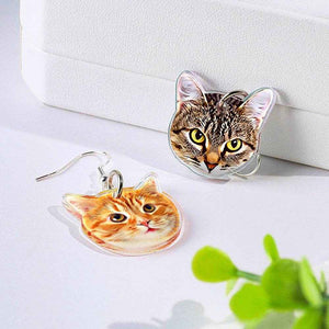 Personalized Pet Portrait Earrings – Custom Cat & Dog Jewelry Gift for Animal Lovers - Customise Now