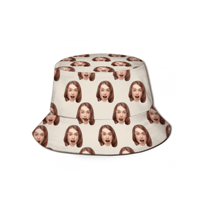 Custom Face Bucket Hat – Personalized Unisex Beach Sun Cap - Customise Now