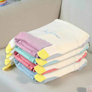 Personalized Knitted Unicorn Blanket – Custom Name Baby Blanket - Customise Now