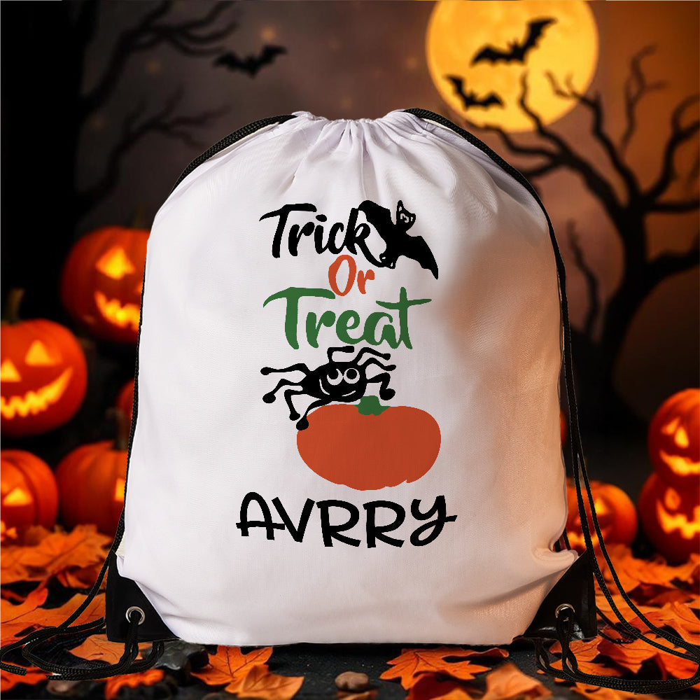 Custom Printed Halloween Drawstring Bag – Personalized Trick-or-Treat Backpack