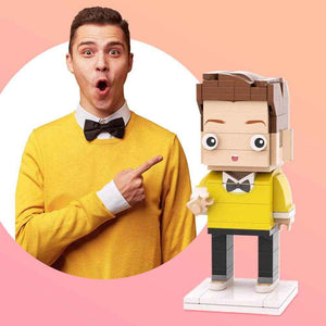 Full Body Custom Brick Figure – Personalized Mini Block Toy for 1 Person - Customise Now